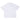 White t-shirt with a small logo on a white background